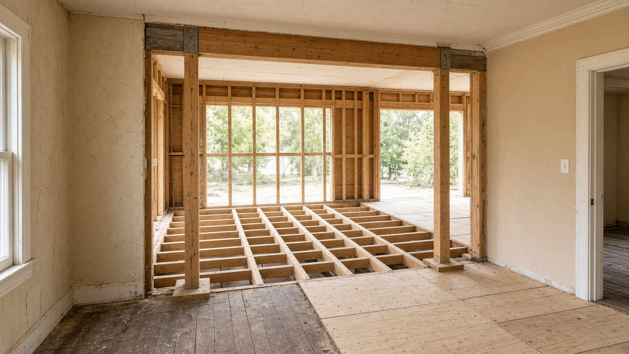 The opened floor plate at the Sloan's Lake addition